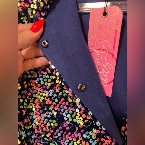 Sequin Multicolor Mini Dress - Picture 3 of 7